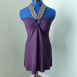 Charming Charlie Purple Halter Dress